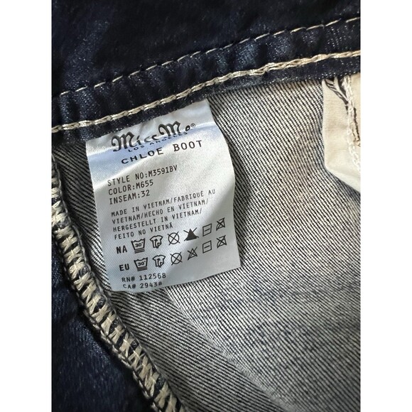 NEW WITH TAG MISS ME JEANS  BOOT CUT MID-RISE 33x32 Waist 33” - Picture 9 of 15